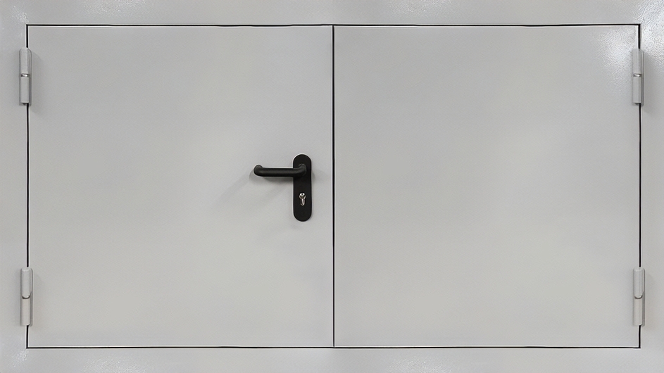 Металлический серый двустворчатый люк Металлический серый двустворчатый люк