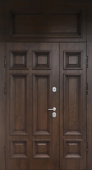 Полуторапольная дверь с массивом дуба и верхней фрамугой Полуторапольная дверь с массивом дуба и верхней фрамугой