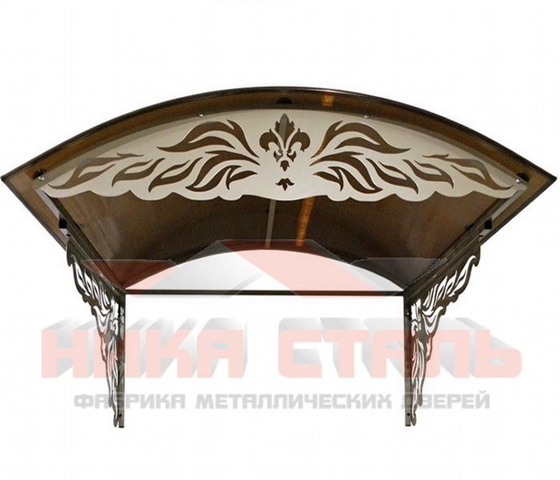 Металлический козырек над крыльцом Металлический козырек над крыльцом