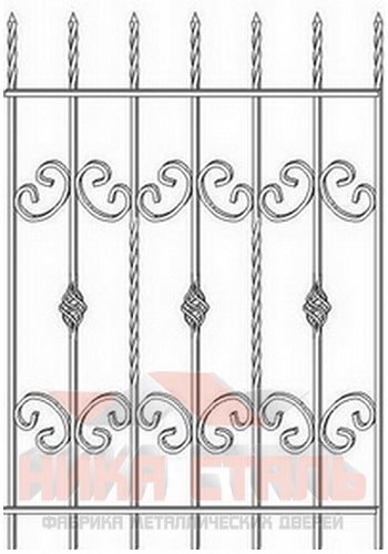 Кованая решетка на окно КР 10 Кованая решетка на окно КР 10