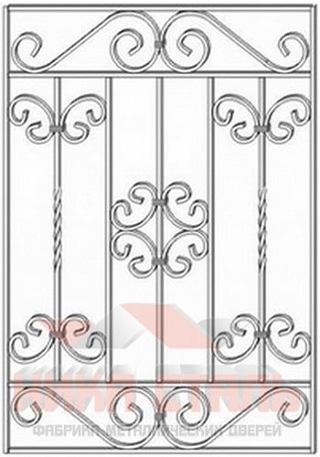 Кованая решетка на окно КР 22