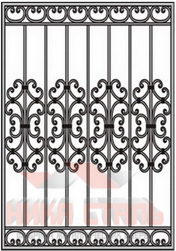 Кованая решетка на окно КР 23 Кованая решетка на окно КР 23