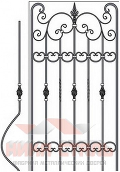 Кованая решетка на окно КР 25 Кованая решетка на окно КР 25