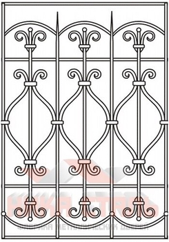 Кованая решетка на окно КР 8 Кованая решетка на окно КР 8