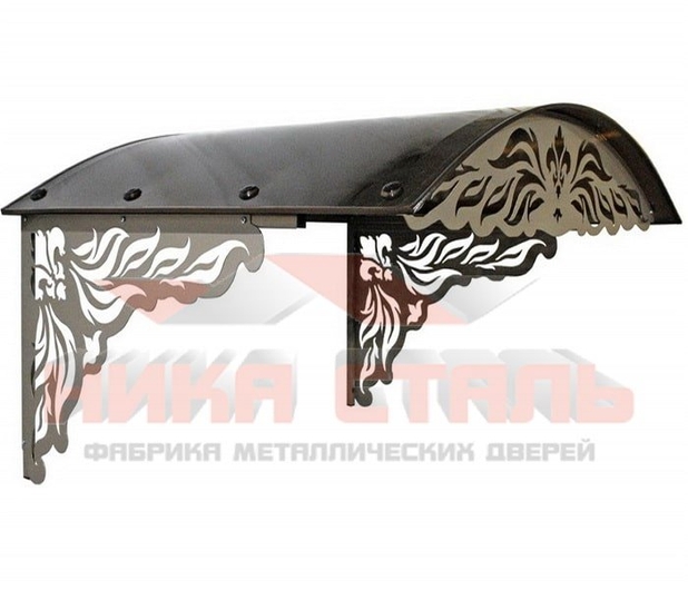 Металлический козырек над крыльцом Металлический козырек над крыльцом