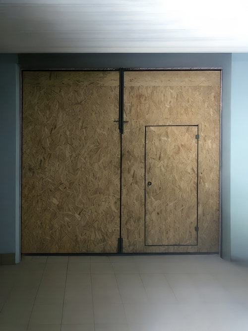 Ворота с отделкой ОСП